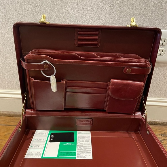 Dilana leather 4” attaché in cognac - Picture 10 of 13